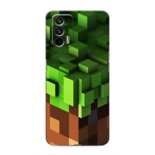 Чехол Майнкрафт на Realme 7 (AlphaPrint) Minecraft (текстура Майнкрафт)