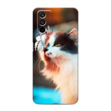 Чехол на Реалми 7 с Котами (VPrint) (Котик с бабочкой)