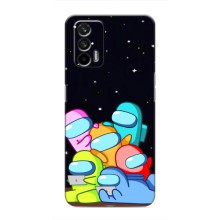Чехол Амонг Ас для Realme 7 (AlphaPrint) (Скины в космосе)