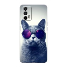 Чехол с принтом для Realme 7 (AlphaPrint) Модные коты (Стильный кот)