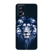 Чохол з картинкою ЛЕВ для Realme 7 (VPrint) (Синій Лев)