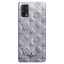 Текстурный Чехол Louis Vuitton для Реалми 7 (Белый ЛВ)