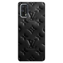 Текстурный Чехол Louis Vuitton для Реалми 7 (Черный ЛВ)