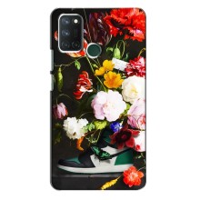 Брендновые Чехлы для Realme 7i - (PREMIUMPrint) (Nike цветы)