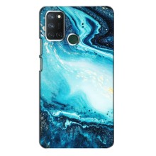 Мраморный чехол на Realme 7i (VPrint) (Голубой мрамор)