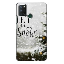 Новогодние, Праздничные Чехлы для Realme 7i - 2024 год (Let it snow)