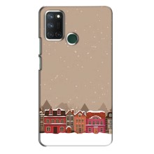 Новогодние, Праздничные Чехлы для Realme 7i - 2024 год (Зимний город)