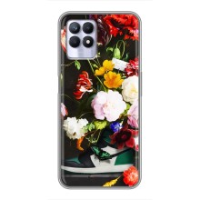 Брендновые Чехлы для Realme 8 Pro - (PREMIUMPrint) (Nike цветы)