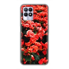 Чехлы с Цветами для Realme 8 Pro (VPrint) (Цветы красные)