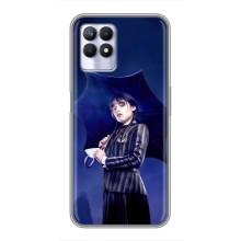 Чехлы Венсдей на Realme 8 Pro Уэнсдей (AlphaPrint) (Уэнздей с зонтом)