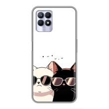 Чехол с рисунком кот на Realme 8 Pro – Коты в очках