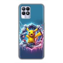 Чехол с Пикачу на Realme 8 Pro – Лого Пикачу