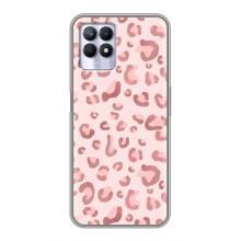 Чехол с розовым рисунком для Realme 8 Pro – Розовый леопард