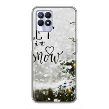 Новогодние, Праздничные Чехлы для Realme 8 Pro - 2024 год (Let it snow)