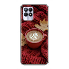 Чехол с уникальным дизайном «Осень с кофе» для Realme 8 Pro – Кофе на пледе