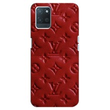 Текстурный Чехол Louis Vuitton для Реалми 8 Про – Красный ЛВ