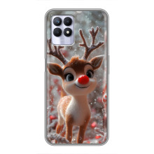 Яркий чехол для Realme 8 Pro с Зимними Оленятами