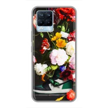 Брендновые Чехлы для Realme 8 - (PREMIUMPrint) (Nike цветы)