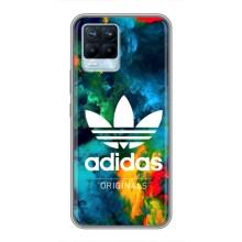 Чохли Адидас для Realme 8 (AlphaPrint) (Яскравий Адідас)