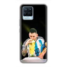 Чехлы для Realme 8 (Leo чемпион) (AlphaPrint) (Кубок Месси)