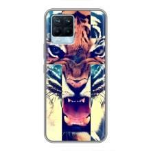 Чехлы с изображением разных животных для Realme 8 (Яркий Тигр)