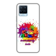 Чехол Амонг Ас для Realme 8 (AlphaPrint) – Яркий АмонгАс