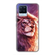 Чохол з картинкою ЛЕВ для Realme 8 (VPrint) (Красочний Лев)