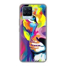 Чохол з картинкою ЛЕВ для Realme 8 (VPrint) (Яскравий Лев)
