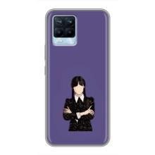 Чохли Венсдей на Realme 8 Уенсдей (AlphaPrint) (Венздей у чорному)