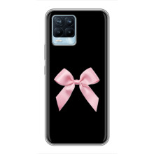 Чехол банты для Realme 8 – Бант на черном