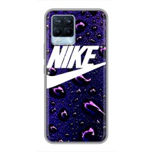 Чехол с логотипом Найк на Realme 8 – Найк на фиолетовом