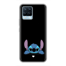 Чохол з принтом Стіч на Realme 8 – Стіч на чорному