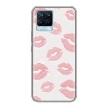 Чехол с розовым рисунком для Realme 8 – Розовые губы