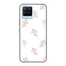 Чехол с розовым рисунком для Realme 8 – Розовые цветы
