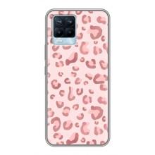 Чехол с розовым рисунком для Realme 8 – Розовый леопард
