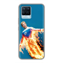 Чехол с принтом Фантастическая четверка для Realme 8 – Человек-Факел