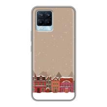Новогодние, Праздничные Чехлы для Realme 8 - 2024 год – Зимний город