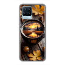 Чохол з унікальним дизайном 'Осінь з кавою' для Realme 8 – Темна кава