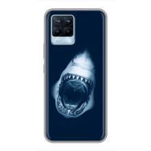 Силиконовый бампер с картинкой животных для Realme 8 (Пасть Акулы)