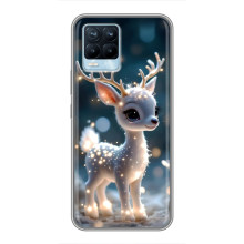 Яркий чехол для Realme 8 с Зимними Оленятами – Блистающий оленёнок