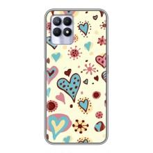 Чехлы для любимой на Реалми 8i (VPrint) (Сердечки)