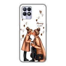 Чехол с печатью для Realme 8i - (Мама с ребенком) (AlphaPrint) (Дочка и мама)