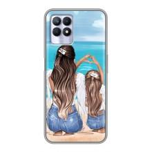 Чехол с печатью для Realme 8i - (Мама с ребенком) (AlphaPrint) (Мама с доченькой)