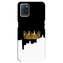 Чехол (Корона на чёрном фоне) для Реалми 8i – Золотая корона
