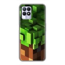 Чехол Майнкрафт на Realme 8i (AlphaPrint) Minecraft (текстура Майнкрафт)