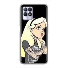 Чехол с печатью для Realme 8i - (Мода) (AlphaPrint) (Девочка в тату)