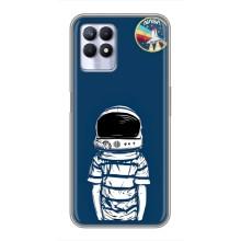 Чехол NASA для Realme 8i (AlphaPrint) (Мальчик в шлеме)
