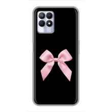 Чехол банты для Realme 8i – Бант на черном