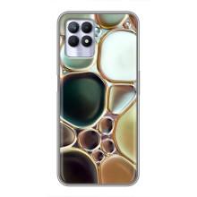 Мраморный чехол на Realme 8i (VPrint) (Радужный Мрамор)