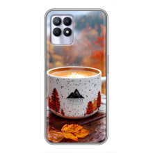 Чехол с уникальным дизайном «Осень с кофе» для Realme 8i – Кофе на природе